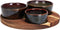 Home & Styling Apero Set van 3 Kommetjes met onderzet - Ø20xH6cm - Bruin