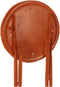 Home & Styling Bijzet krukje/stoel - Opvouwbaar - Bruin - Ribcord - D33 x H49 cm
