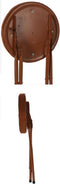 Home & Styling Bijzet krukje/stoel - Opvouwbaar - Bruin - Ribcord - D33 x H49 cm