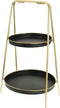 Home & Styling Bijzettafel Mat zwart - 2 Lagen - Dia 29 en 36 CM - Tafel