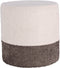 Home & Styling Bouclé Poef - Ø35xH34cm - Beige/Grijs