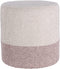 Home & Styling Bouclé Poef - Ø35xH34cm - Grijs/Beige