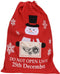 Home & Styling Kerst Cadeau zak Sneeuwman - 78cm - Rood