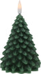 Home & Styling Kerst - Ledkaars kerstboom 11cm - LED - Donkergroen