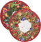 Home & Styling Kerst onderbord - Ø33 cm - Set van 2 stuks - Rood