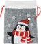 Home & Styling Kerst Zakje in vilt - Set van 3 stuks - 27x21x3cm - Pinguïn