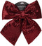 Home & Styling Kerstdecoratie/Kersthanger Strik met pailletten - 30cm - Bordeaux