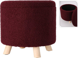 Home & Styling Opbergkruk Teddy Ø37xH40cm - Wijnrood