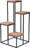 Home&Styling Plantenstandaard met 4 planken naturel en zwart