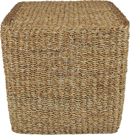 Home&Styling - Poef - vierkant - naturel - 40x40x38 - cm - zeegras