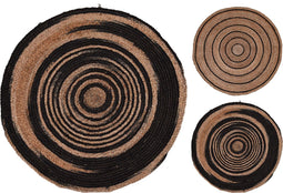 Home & Styling Vloerkleed rond, gevlochten jute - Dia 90 cm