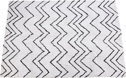 Home & Styling Vloerkleed Zigzag 160x230cm - Tapijt - Zwart / Wit