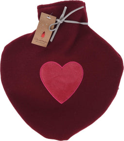 Home & Styling Warmwaterkruik Hartje - 0,85L - 26cm - Bordeaux