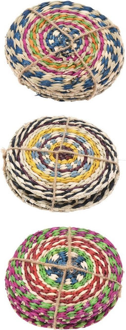 Home & Styling Zeegras onderzetters Ø10cm - Set van 4 stuks - Multi