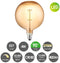 Home Sweet Home - Edison Vintage E27 LED filament lichtbron Carbon - Amber - 18/18/23cm - G180 Global - Retro LED lamp - Dimbaar - 4W 400lm 2700K - warm wit licht - geschikt voor E27 fitting