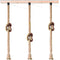 Home Sweet Home - Landelijke Hanglamp Leonardo - geschikt voor E27 LED lichtbron - 3 lichts hanglamp gemaakt van Touw - 95/12/130cm - Pendellamp geschikt voor woonkamer, slaapkamer en keuken