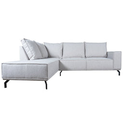 Home67 Hoekbank Ron Boucle Champagne 186 - Links