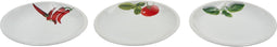 Homecookingchef Pizzabordjes Gedecoreerd met Italiaanse kruiden 6 stuks wit - Ø20 cm - Pizza Oven Bordjes