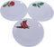 Homecookingchef Pizzabordjes Gedecoreerd met Italiaanse kruiden 6 stuks wit - Ø20 cm - Pizza Oven Bordjes