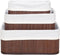 Homestyle Pro Bamboe Opbergmanden 3 Stuks Bruin/Wit