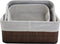 Homestyle Pro Bamboe Opbergmanden 3 Stuks Bruin/Wit