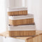 Homestyle Pro Bamboe Opbergmanden 3 Stuks Naturel/Wit