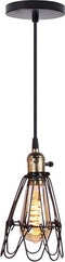 Homestyle Pro Mk006-B Industriële Hanglamp 19X23 Cm Zwart/Metaal