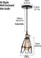 Homestyle Pro Mk006-B Industriële Hanglamp 19X23 Cm Zwart/Metaal
