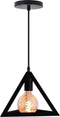 Homestyle Pro Mk007-B Industriële Pyramide Hanglamp 25X22 Cm Zwart/Metaal