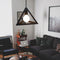 Homestyle Pro Mk007-B Industriële Pyramide Hanglamp 25X22 Cm Zwart/Metaal