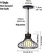 Homestyle Pro Mk013-B Industriële Hanglamp 23X20 Cm Zwart/Metaal