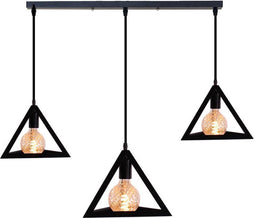 Homestyle Pro Mk018-B IndustriËLe Pyramide Hanglampen Zwart/Metaal