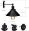 Homestyle Pro Mk023-B IndustriËLe Wandlamp 22 Cm Zwart/Metaal