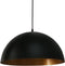 Homestyle Pro Mk101-Gb Industriële Hanglamp 42X22 Cm Zwart/Goud/Metaal