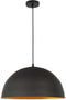 Homestyle Pro Mk101-Gb Industriële Hanglamp 42X22 Cm Zwart/Goud/Metaal