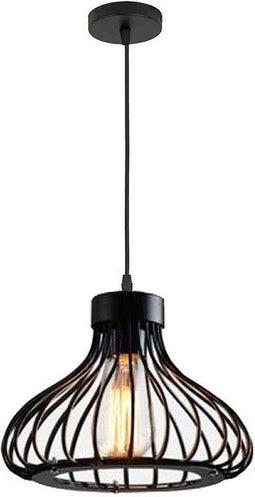 Homestyle Pro Mk109-Bb Industriële Hanglamp 22X18 Cm Zwart/Metaal