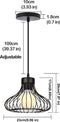 Homestyle Pro Mk109-Bb Industriële Hanglamp 22X18 Cm Zwart/Metaal
