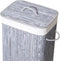 Homestyle Pro Rechthoekige Bamboe Wasmand 40x30x60 cm Grijs/Wit