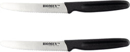 Homey's Mölti Black: Stijlvolle en Duurzame Tafelmessen - 2 Stuks