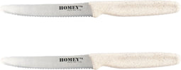 Homey's Mölti White: Stijlvolle en Duurzame Tafelmessen - 2 Stuks