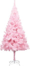 vidaXL Kunstkerstboom - 210 cm - PVC - Roze