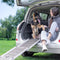Hondenloopplank - Uitschuifbare Hondentrap - Antislip - Reflecterende Zijkanten - 90kg Capaciteit - Grijs