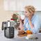 Homtone 5-in-1 Inductie Melkopschuimer - 600 ml - Roestvrij Staal - Warm en Koud Schuim