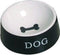 Hond Eetbak Steen Zwart/Wit 16cm