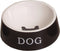 Hond Eetbak Steen Zwart/Wit 20cm