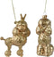 Hond glas l4.8b10h13.7 cm goud a2 kerst