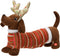Hond polyester l45b12h32 cm bruin kerst