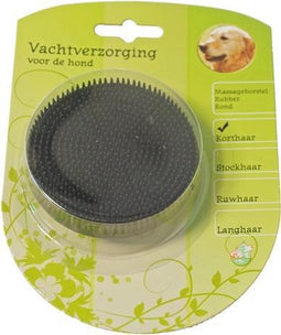 Hond rubber massage borstel rond