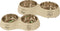 Honden voerbak dubbel water en voer - beige - 27 cm.