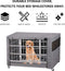 Hondenbench cover l 62 cm x b 46 cm x h 50 cm - Beschermhoes hondenkennel - Gladde stevige stof met mesh raam - deuren bench blijven makkelijk bereikbaar - veiligheid en rust voor uw huisdier